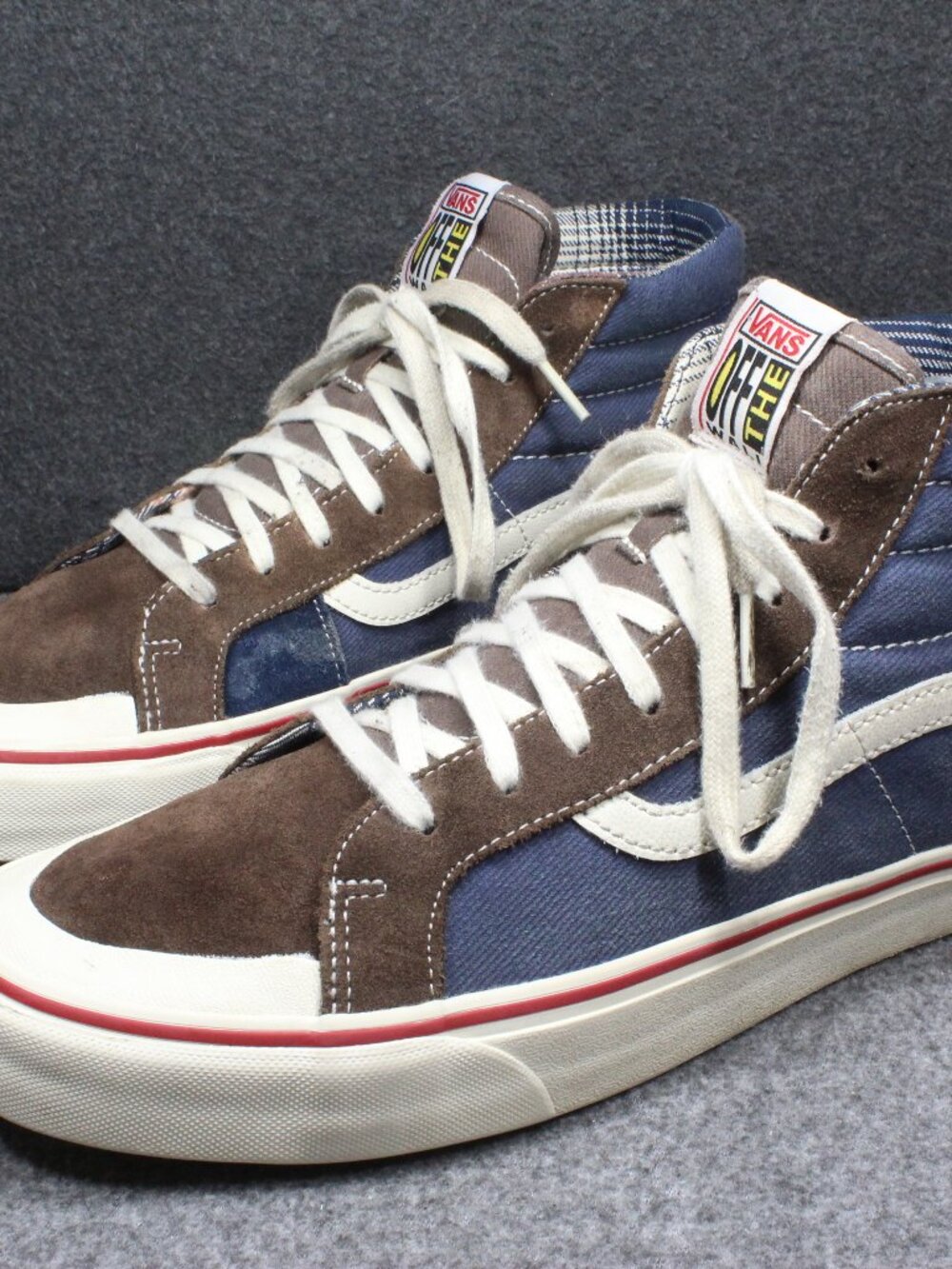 VANS Sk8 Hi 138 Decon Brown and Blue Dachsund Sneakers Mens Size 12